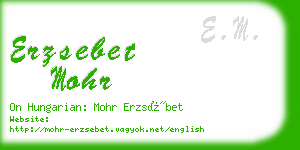 erzsebet mohr business card